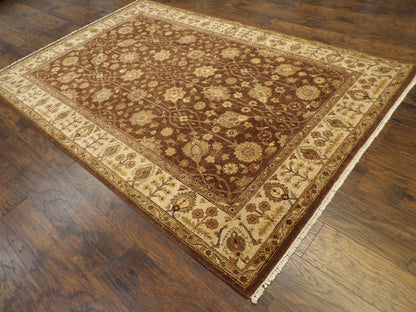 Chobie Antique hand-knotted wool rug in Brown, 6'0" x 9'0", SKU W868