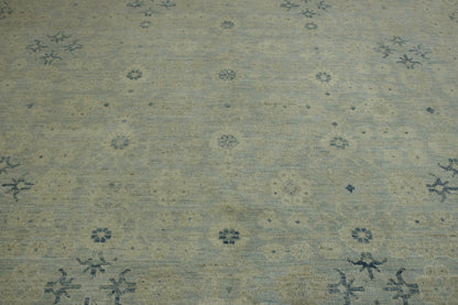 Back of Oushak Wash Chobi hand-knotted rug