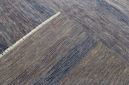 Back of Modern Grass Design hand-knotted rug