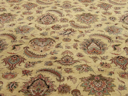 Back of Fine Kashan Tie Dye hand-knotted rug