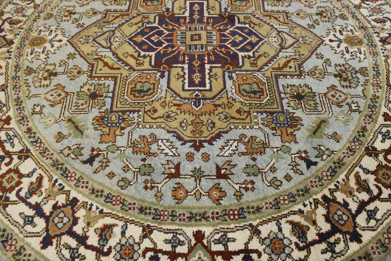 Full view of Tribal Indo Heriz rug