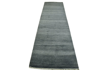 Close-up of wool pile, Blue rug