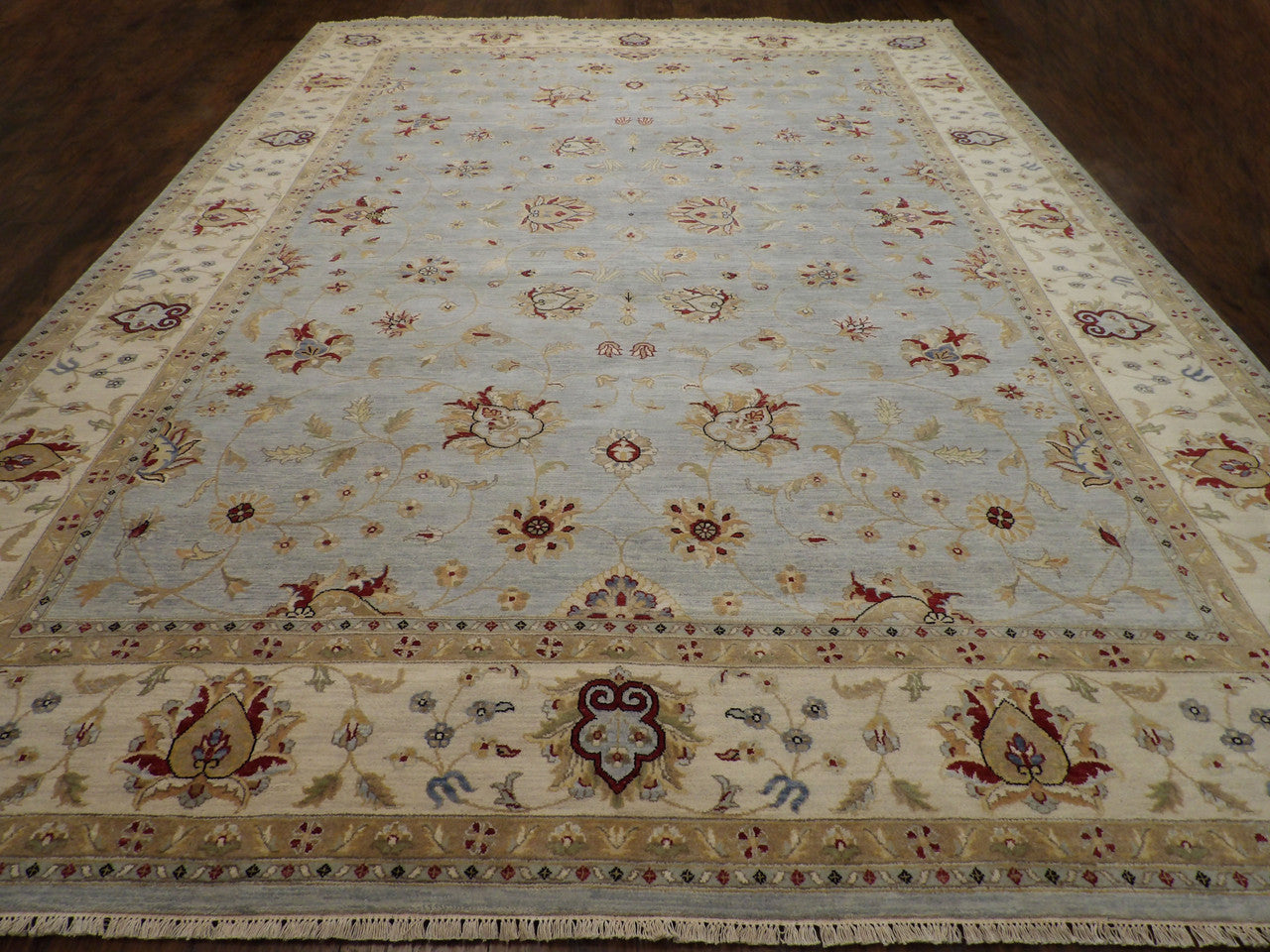 Chobie Oushak / Peshawar hand-knotted wool rug in Blue, 10'2" x 14'0", SKU W11412