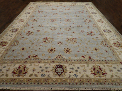 Chobie Oushak / Peshawar hand-knotted wool rug in Blue, 10'2" x 14'0", SKU W11412