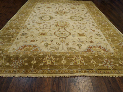 Back of Jaipur Kashan hand-knotted rug