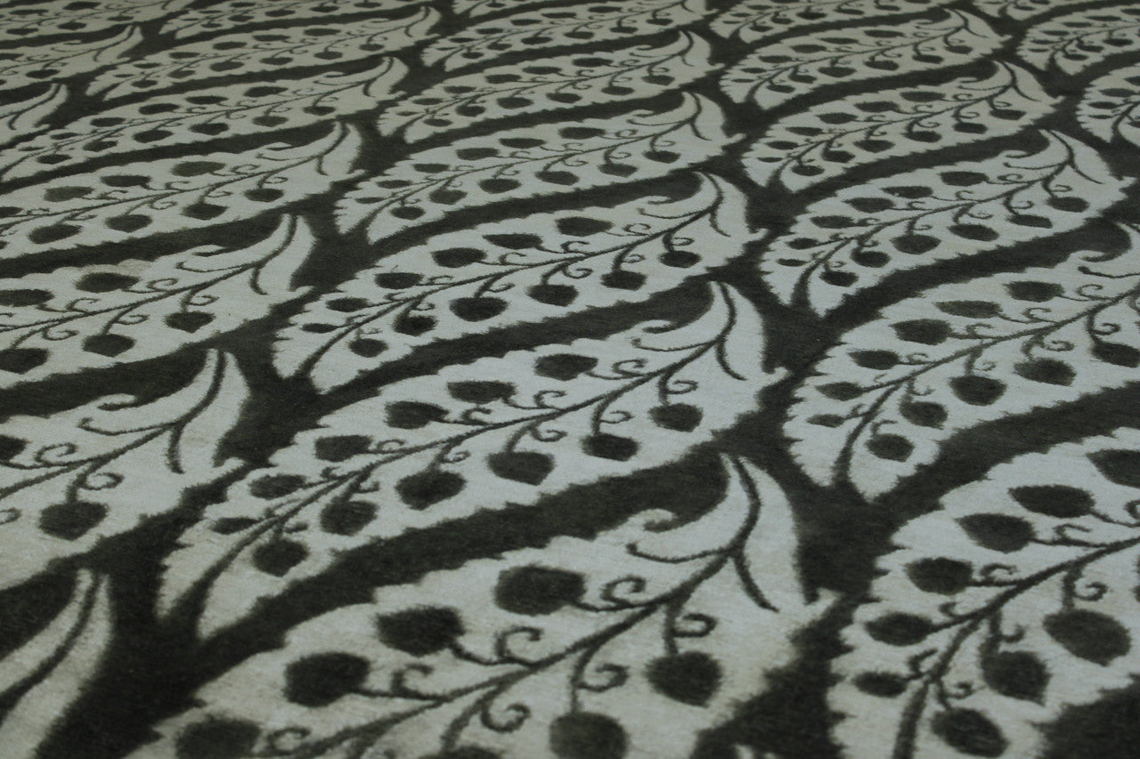 Full view of Modern Ikat Design rug