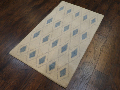 Moroccan pattern detail, blue rug