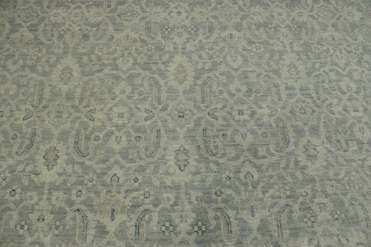 Back of Oushak Wash Chobi hand-knotted rug