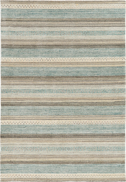 CONTEMPORARY HAND WOVEN RUG WOOL  -  WRU401LT BLUE