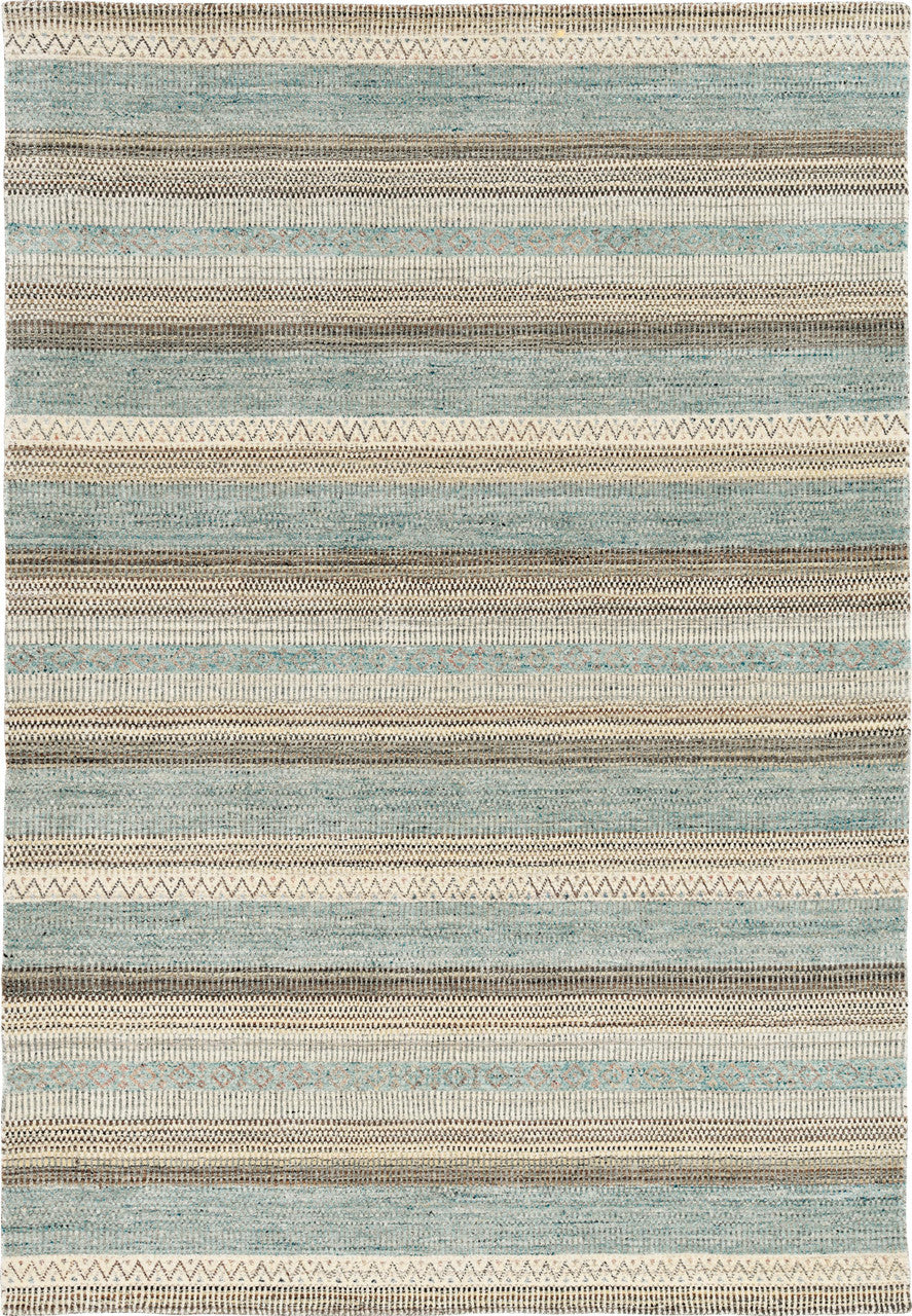 CONTEMPORARY HAND WOVEN RUG WOOL  -  WRU401LT BLUE