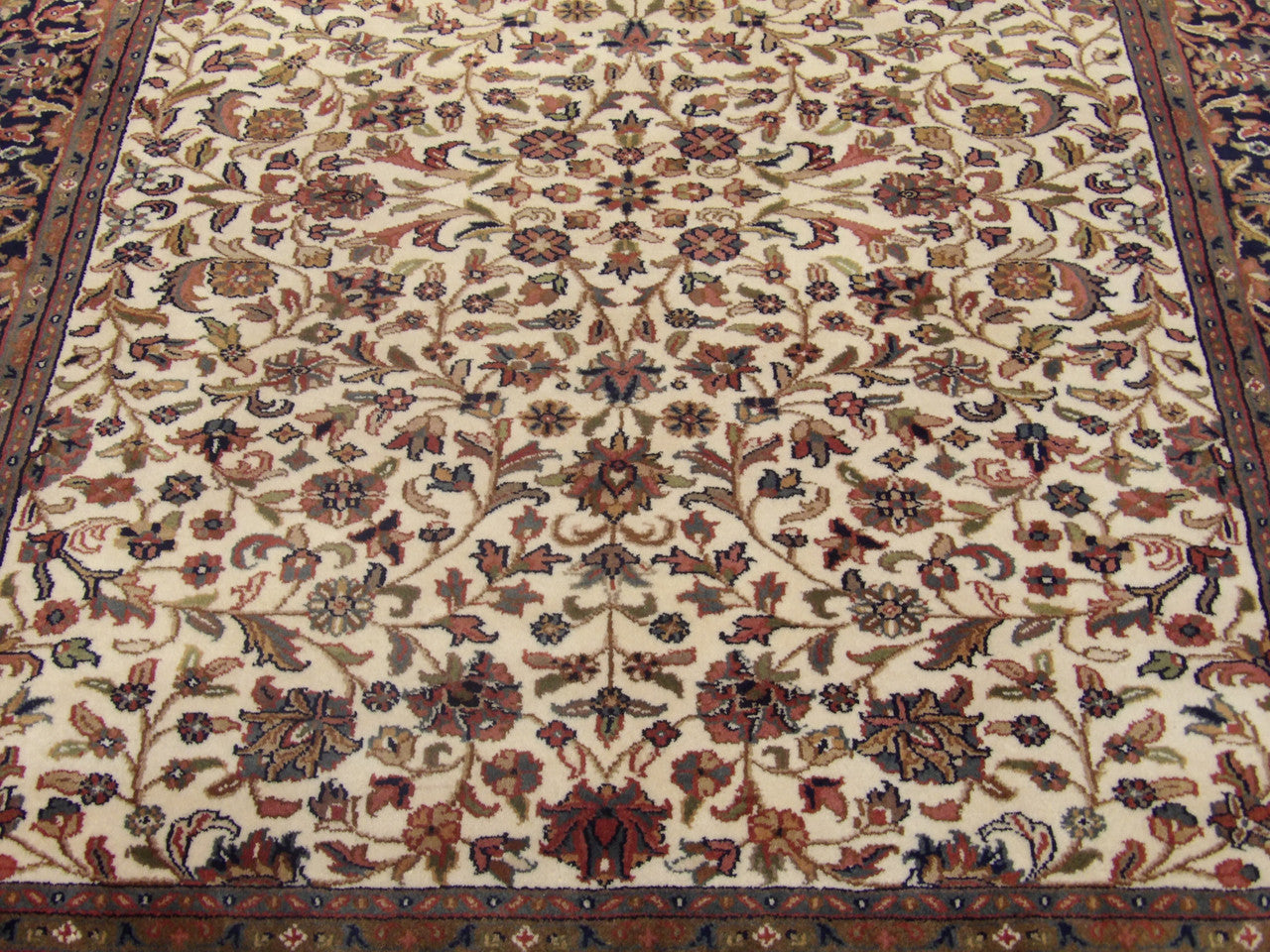 Wool texture close-up, Persian Kashan rug
