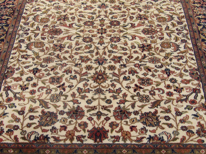 Wool texture close-up, Persian Kashan rug