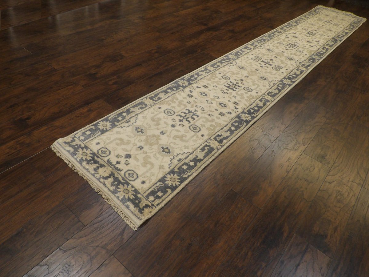 Full length view of Oushak runner