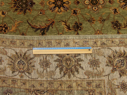 Green & Beige Fine Ziegler Tie Dye rug in room setting