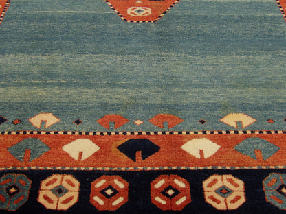 Turkish Tribal Antique Khorjan rug border detail