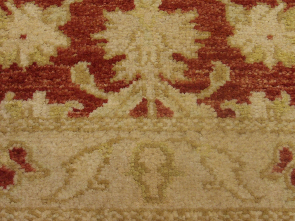 Turk Oushak Stone Wash rug border detail