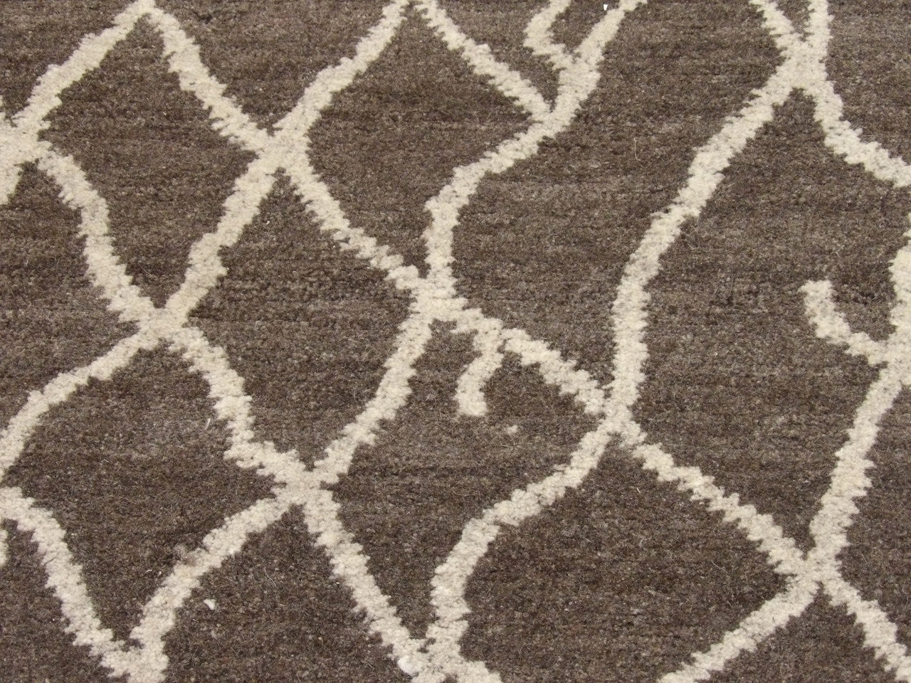 Back of Moroccan hand-knotted rug