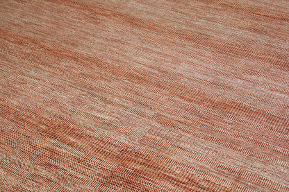 Beige & Rust Modern Grass Design rug in room setting