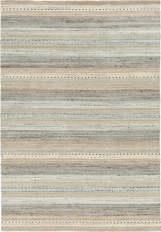 CONTEMPORARY HAND WOVEN RUG WOOL  -  WRU400AQUA