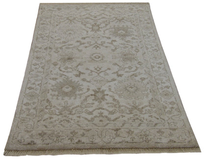 Silky Ziegler Oushak rug border detail