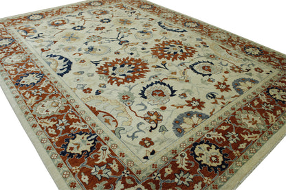 Tribal Fine Sherapi rug border detail