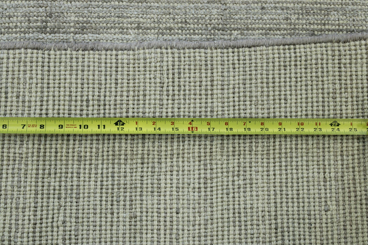 Close-up of wool pile, Brown & Gray rug