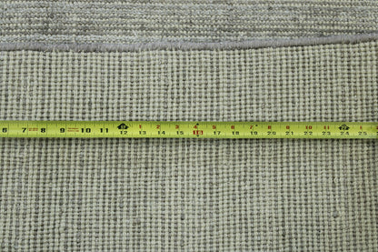 Close-up of wool pile, Brown & Gray rug