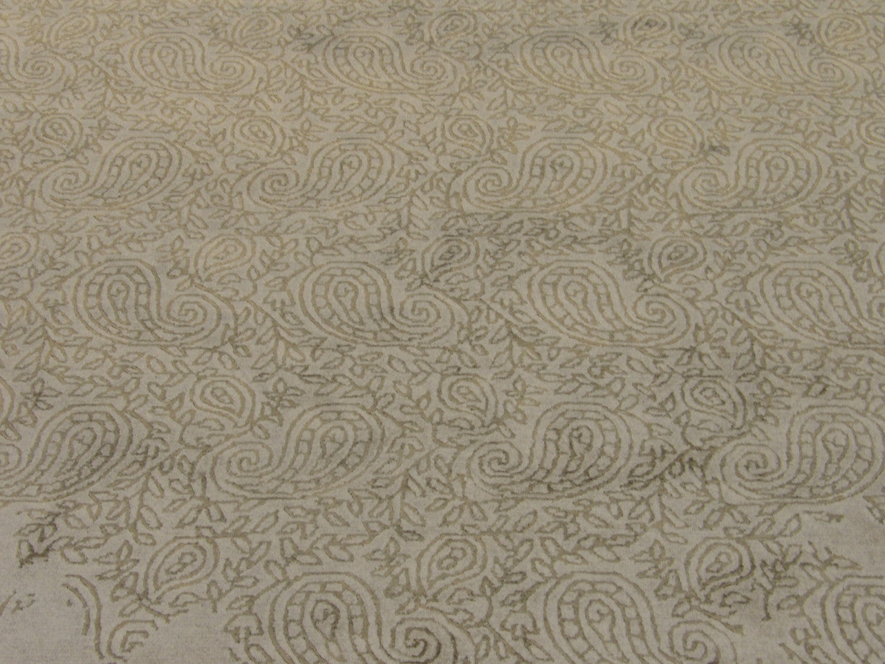Back of transitional hand-knotted rug