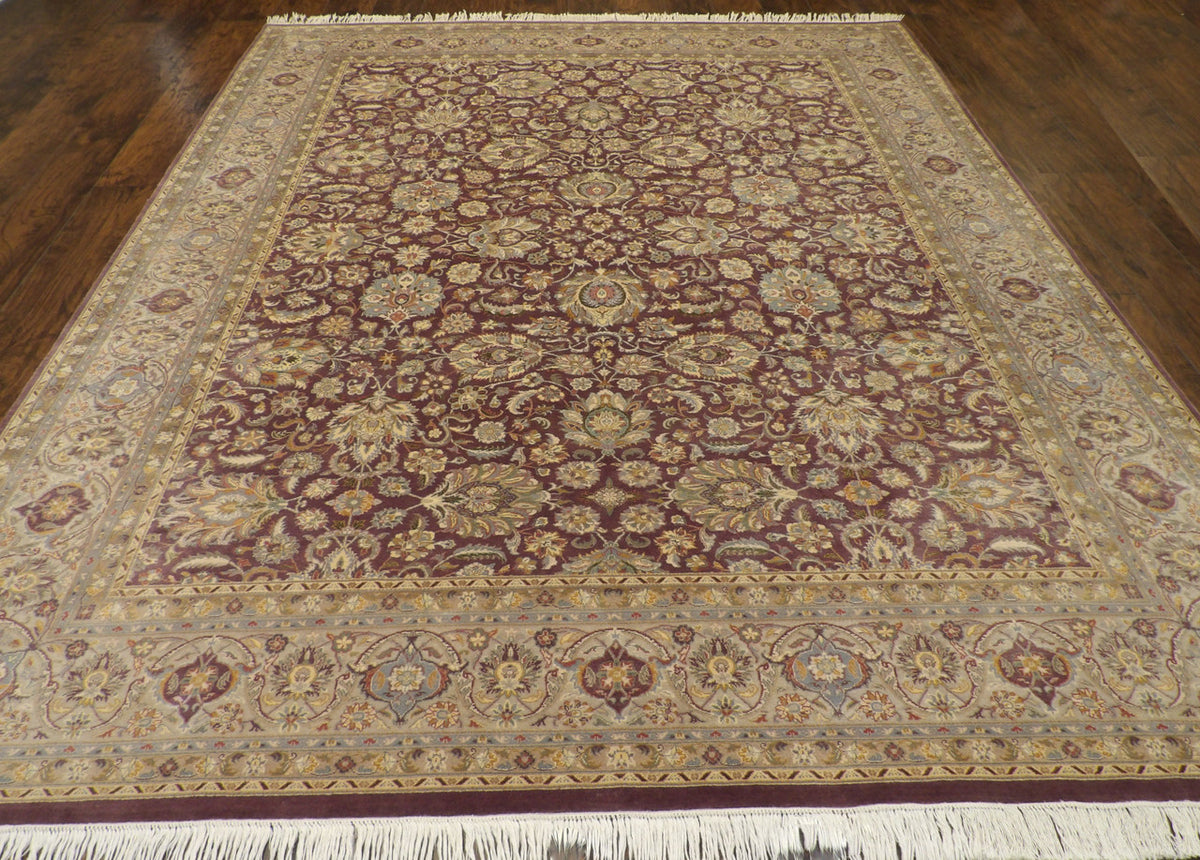 Fine Pak Persian Kashan rug corner detail