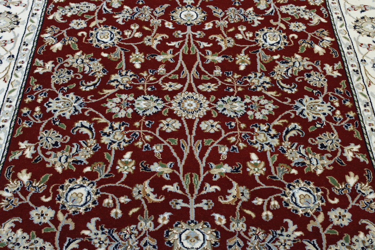 Back of Traditional Fine Nain hand-knotted rug