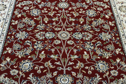 Back of Traditional Fine Nain hand-knotted rug