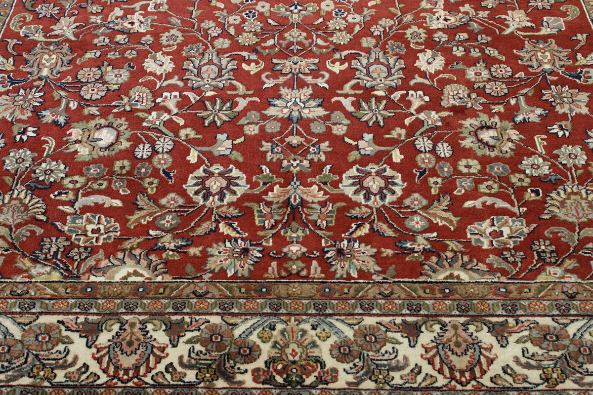 Back of Traditional Mashad Design hand-knotted rug