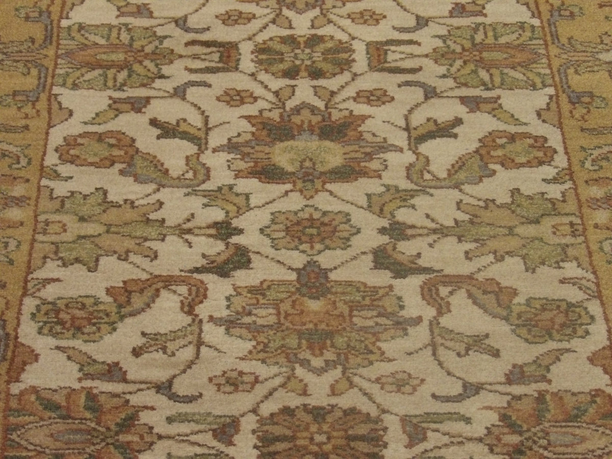 Back of Jaipur Kashan Antique Wash hand-knotted rug