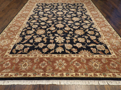 Ziegler Traditional hand-knotted wool rug in Black, 9'0" x 12'0", SKU w240
