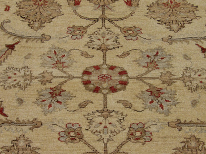 Back of Chobi Oushak hand-knotted rug