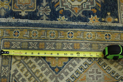 Back of Tribal Super Kazak hand-knotted rug