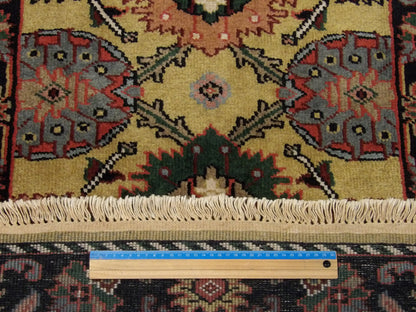 Black & Gold Turkish Weave Antique Wash rug in room setting