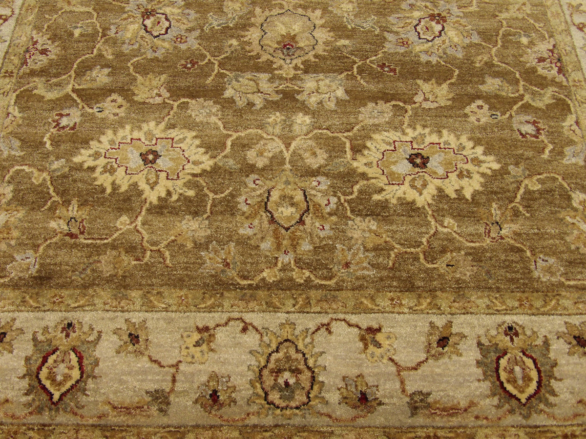 Chobie Oushak / Peshawar hand-knotted wool rug in Brown, 5'11" x 8'11", SKU W895