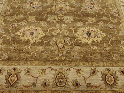 Chobie Oushak / Peshawar hand-knotted wool rug in Brown, 5'11" x 8'11", SKU W895