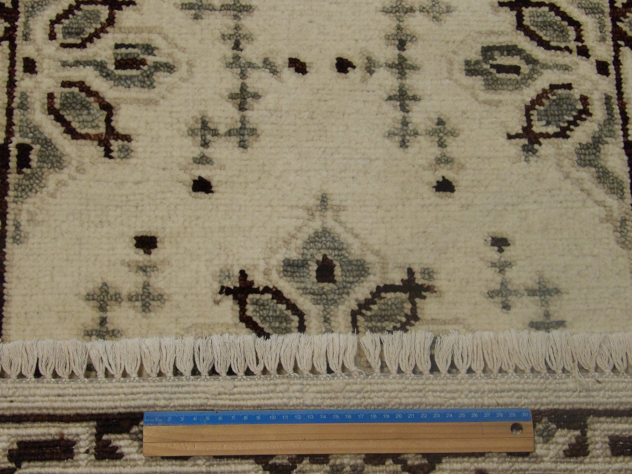 Brown & Beige Turk Oushak Stone Wash rug in room setting