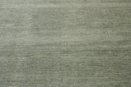 Gray & Beige Modern Grass Design rug in room setting