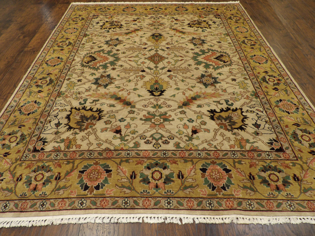 Turkish Weave Antique Wash rug corner detail
