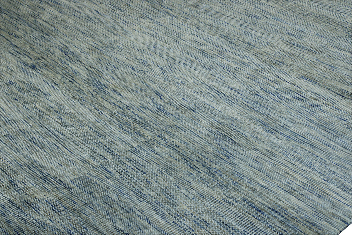 Back of Modern Grass Design hand-knotted rug