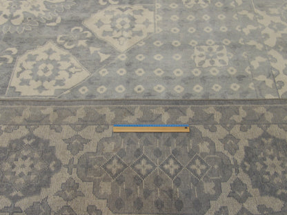 Gray Turk Oushak Wash rug in room setting