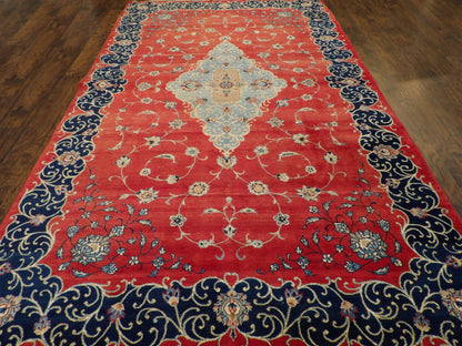 Fine Persian Tabriz rug corner detail