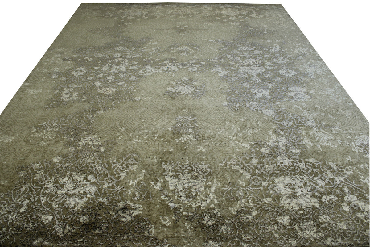 Full view of Transitional Abstract Broken Design rug