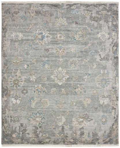 Transitional Hand Knotted Rug Wool & Silk - KAM10040
