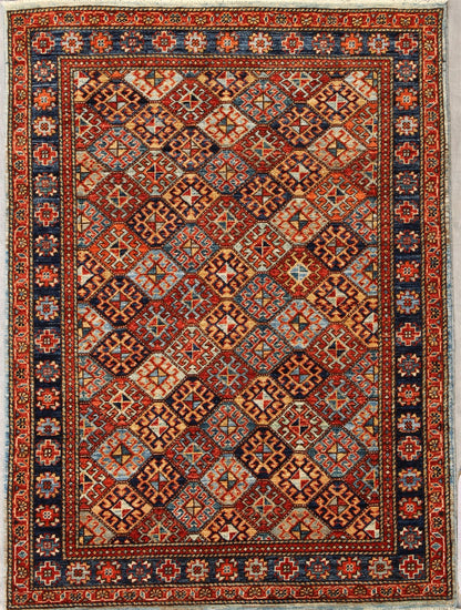 Tribal Nomad Vege Dye Wool Hand Knotted Rug 3'06''x4'09''  - AR78682