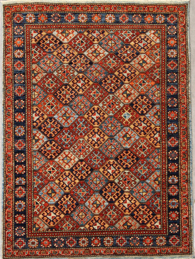 Tribal Nomad Vege Dye Wool Hand Knotted Rug 3'06''x4'09''  - AR78682