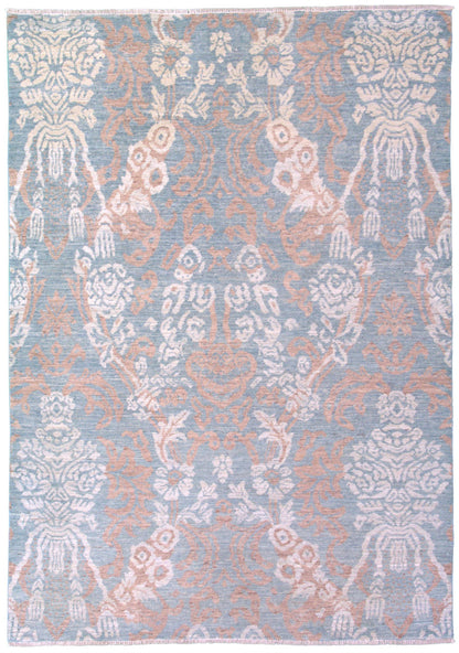Indigo Collection Fabric Wash Handknotted Rug 4'00" X 5'09" -Art28766